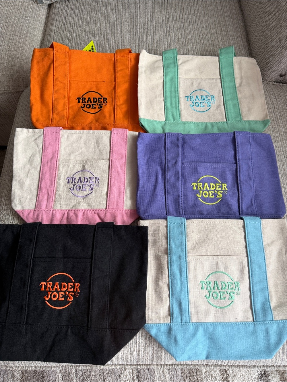 Trader Joe’s mini canvas Tote Bag in 6 colors